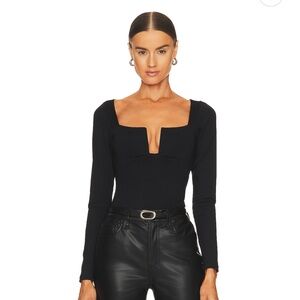 Susana Monaco Black Long Sleeve Top